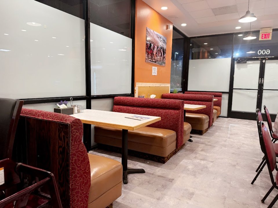 Restaurant menu showing comfort food and small plates.
